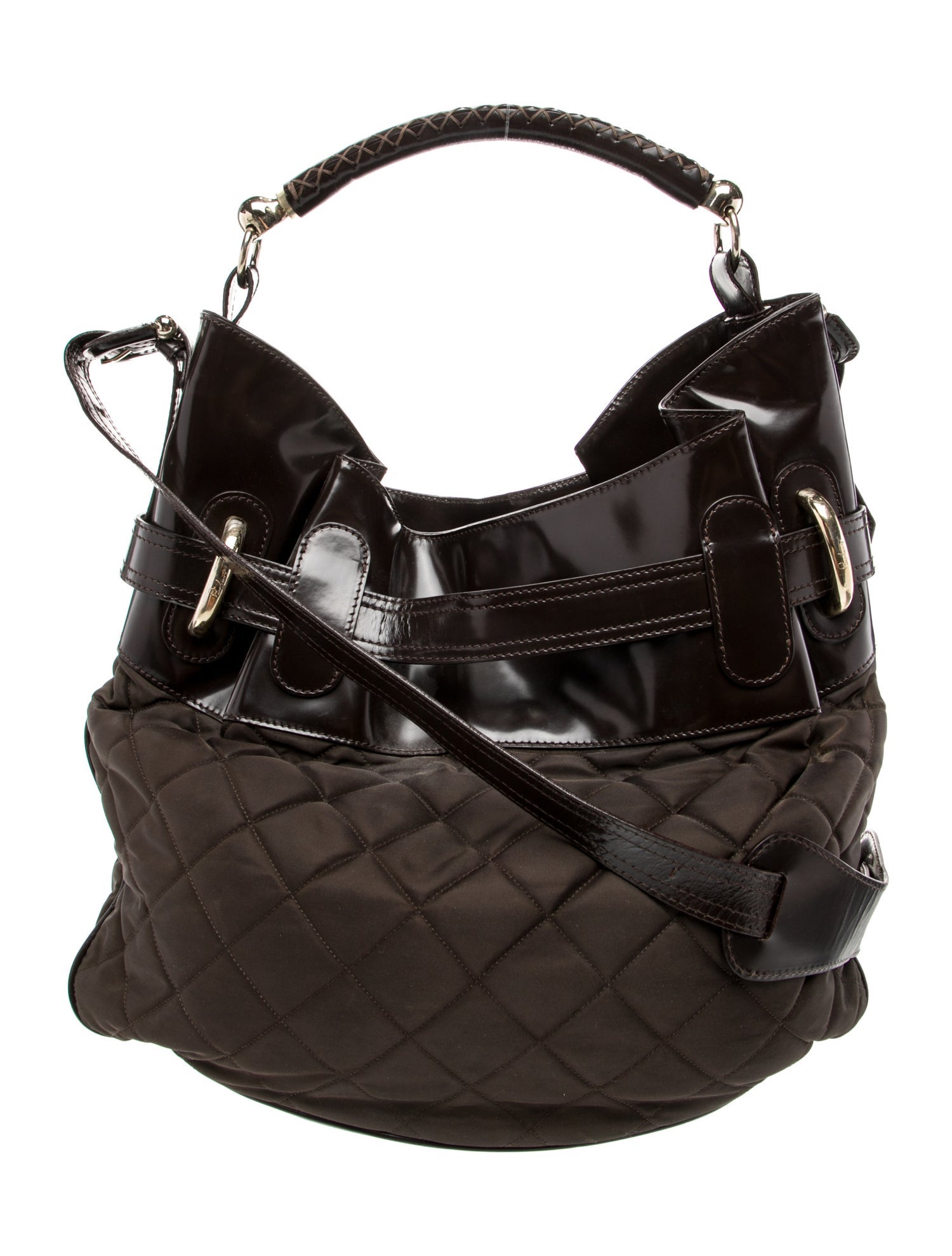 Burberry Quilted Top Handle Bag